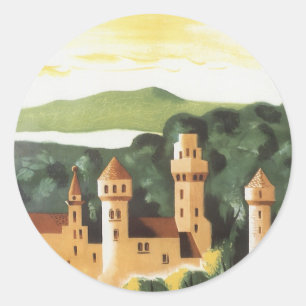Adesivo Baviera, Alemanha, Castelo Alemão Arte de Viagem V