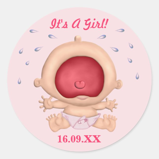 Adesivo Bawling Baby É Uma Garota Vinheta (Frente)