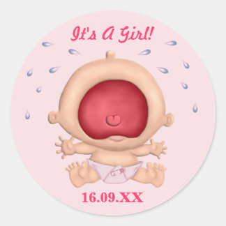 Adesivo Bawling Baby É Uma Garota Vinheta