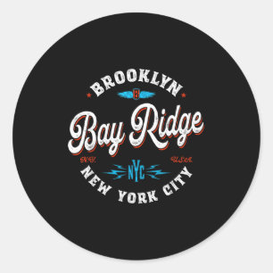 Adesivo Bay Ridge Brooklyn Nova York Gráfico Retro Vintage