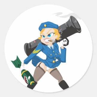 Adesivo Bazooka Girl Sticker
