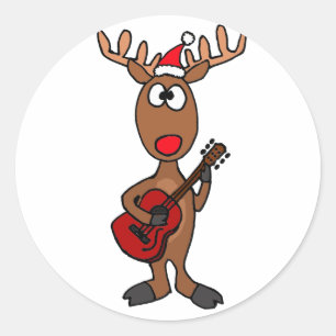 Adesivo BB- Reindeer Tocando Violão