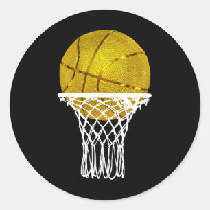 Adesivo Bball Troféu Dourado de basquetebol Homens Present