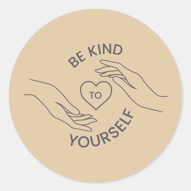 Adesivo Be Kind to Yourself | Gentle Reminder Line Sticker (Frente)