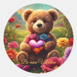 Adesivo Be mine Valentine Teddy 1
