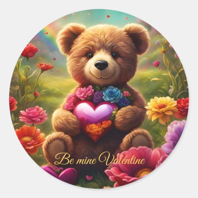 Adesivo Be mine Valentine Teddy 1 (Frente)