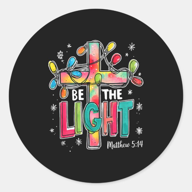 Adesivo Be The Light Christmas Matthew 5_14 Faith Christia (Frente)