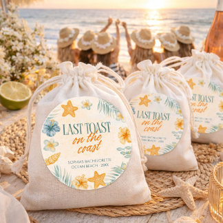 Adesivo Beach Bachelorette Last Toast on the Coast Custom