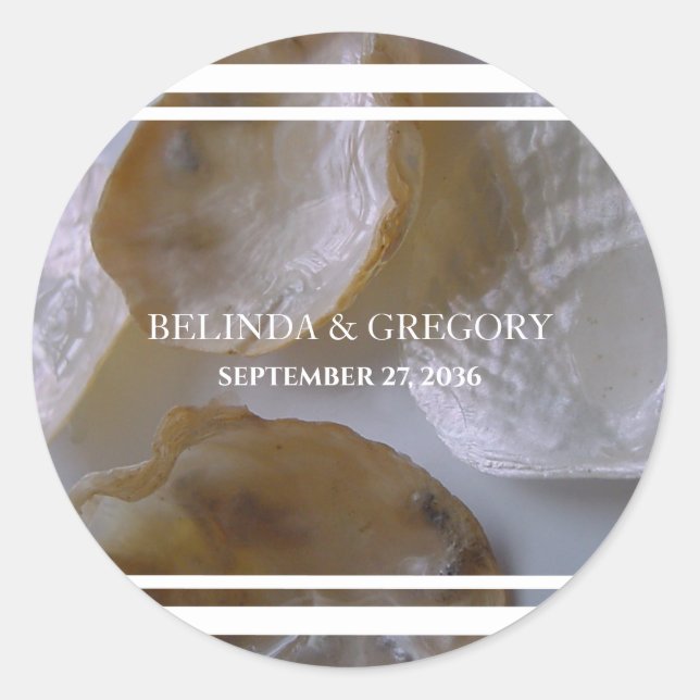 Adesivo Beach Clams Wedding (Frente)