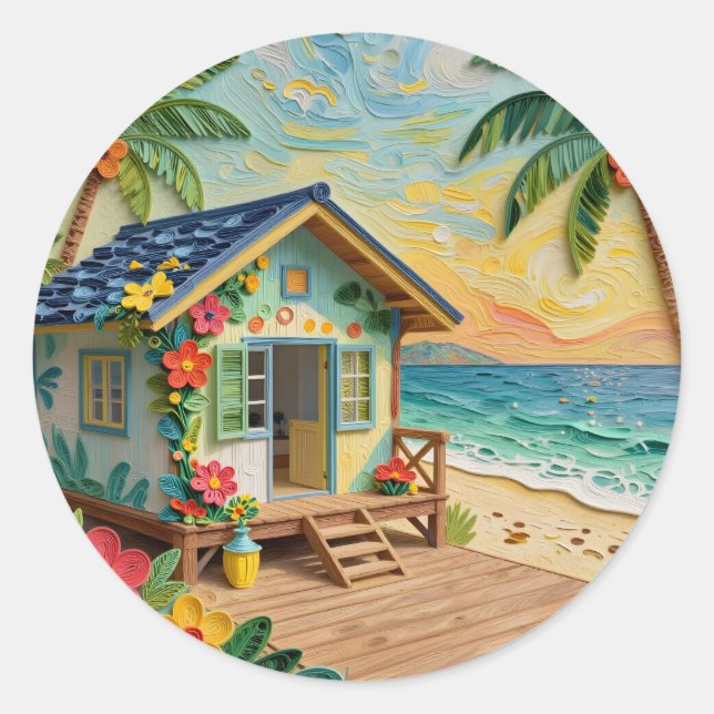 Adesivo Beach Home Coastal Art (Frente)
