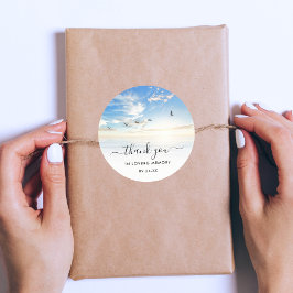 Adesivo Beach Memorial Seaside Ocean Obrigado