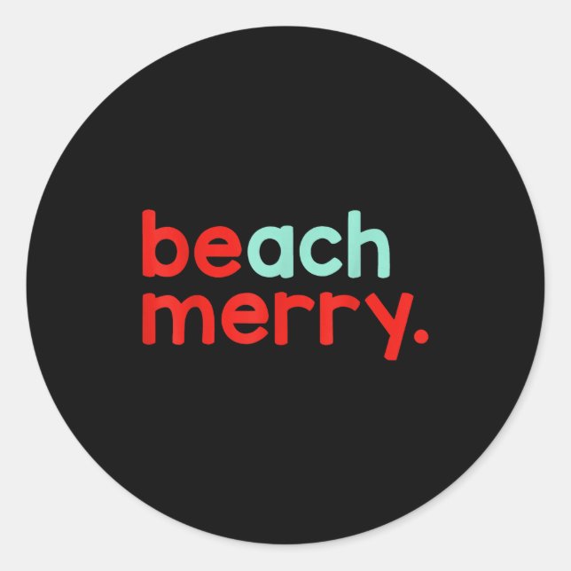 Adesivo Beach Merry Christmas  (Frente)