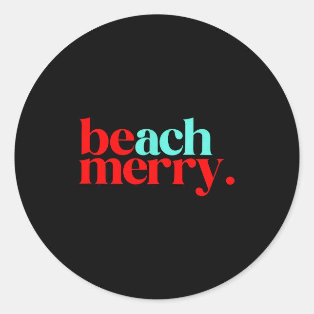 Adesivo Beach Merry Christmas Funny  (Frente)