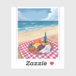 Adesivo Beach Picnic | Ocean Shore Painting Art