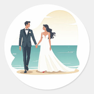 Adesivo Beach Romance Wedker Sticker