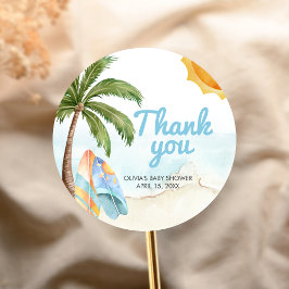 Adesivo Beach Surf Baby on Board Baby Shower