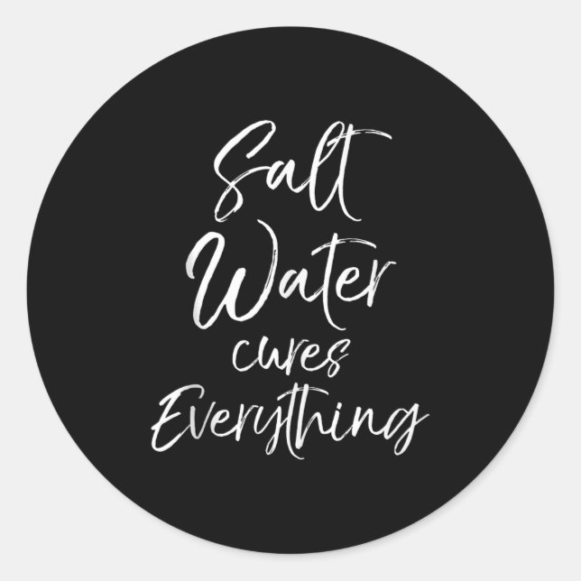 Adesivo Beach Vacation Quote Ocean Gift Salt Water S Every (Frente)