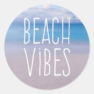 Adesivo Beach Vibes Belo Ocean Beach Round Sticker