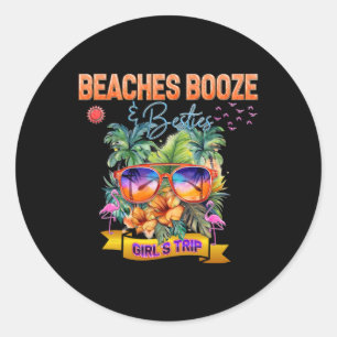 Adesivo Beaches Booze Besties Myrtle Beach Carolina do Sul