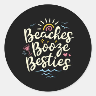 Adesivo Beaches Booze Besties Summer Best Friles Tri