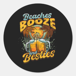 Adesivo Beaches Booze E Besties - Bebendo De Cerveja Natur