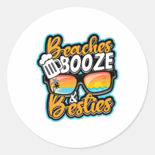 Adesivo Beaches Booze E Besties - Bebendo De Cerveja Natur