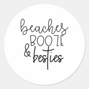 Adesivo Beaches Booze E Besties Engraçado Verão Bff Deu-Lh