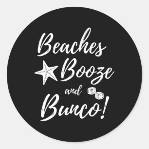 Adesivo Beaches Booze E Bunco Dice Summer