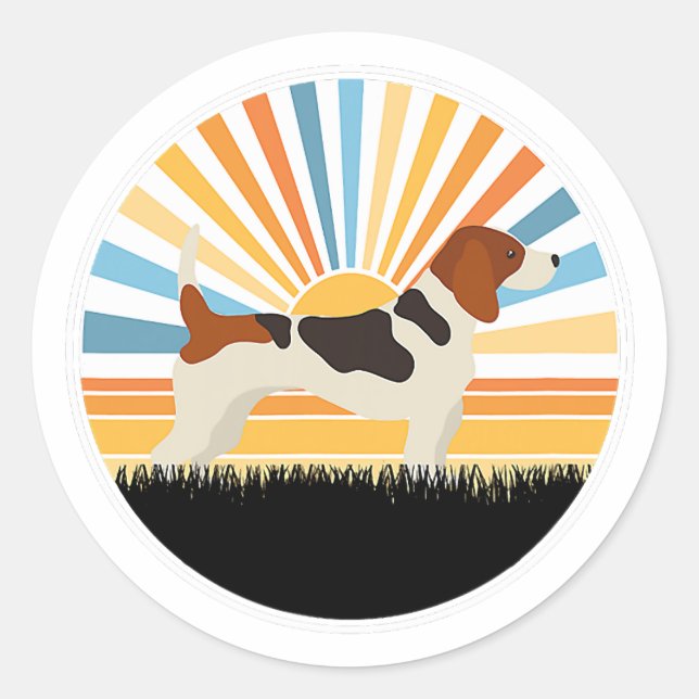 Adesivo beagle - cão mãe cão pai protetor solar (Frente)