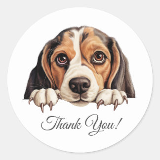 Adesivo Beagle Cute Dog Obrigado