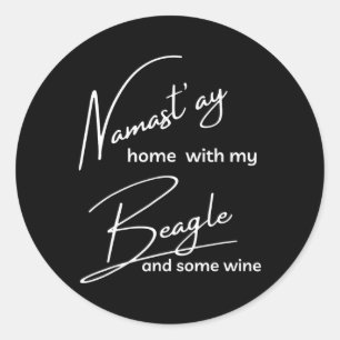 Adesivo Beagle - Divertido Nama'stay Para Yoga e Amantes d