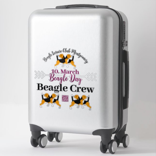 Adesivo Beagle Dog Day Mailing  (Mala)