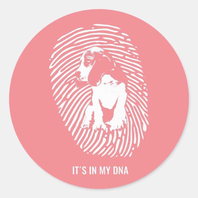 Adesivo Beagle Dog Raça Premium/ Beagle Dog Amantes (Frente)