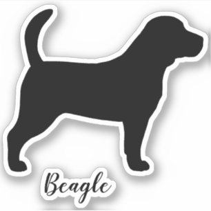 Adesivo Beagle Dog Silhouette Canine Vinyl Sticker Legal