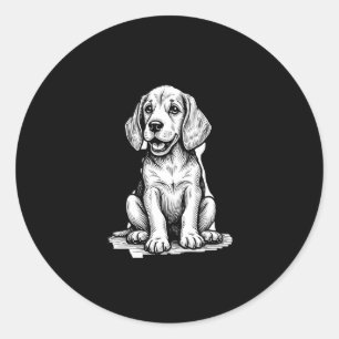 Adesivo Beagle filhote adorável, Amante de os animais fami