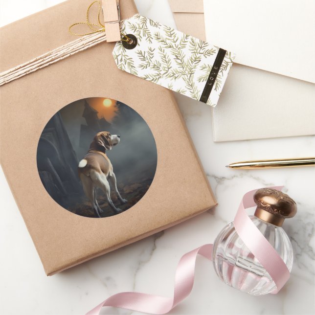 Adesivo Beagle Halloween Assustador (Presentear)
