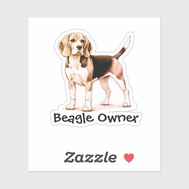 Adesivo Beagle Marrom Pet Personalize (Folha)