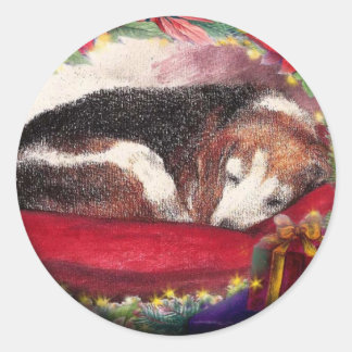Adesivo Beagle natalino Sleepy Puppy Custom STICKER