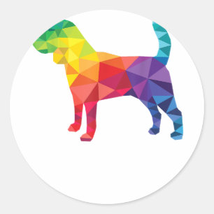 Adesivo Beagle Orgulho gay LGBT LGBT LGBTQ - Anel do Arco-