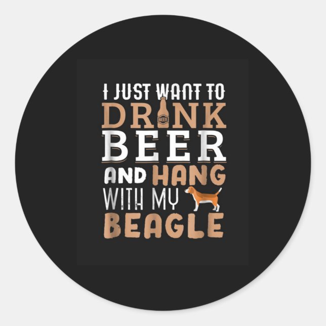 Adesivo Beagle Pai Engraçado Pais (Frente)