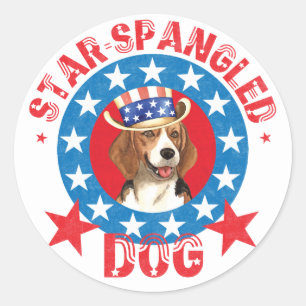 Adesivo Beagle Patriótico