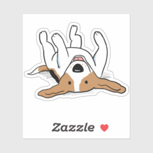 Adesivo Beagle Sem Fios Feliz Cartoon Vinil Sticker
