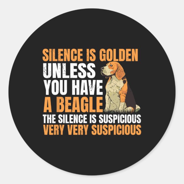 Adesivo Beagle Small Scent Dog Caça Pet Breeder Silence (Frente)