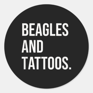 Adesivo Beagles E Tattoos Proprietário De Beagle Cão Inclu
