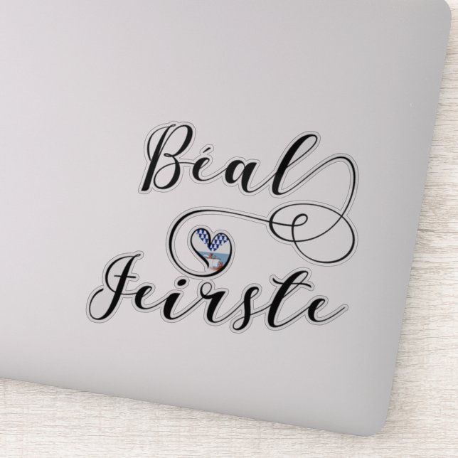 Adesivo Béal Feirste Flag Heart, Belfast (Detalhe)