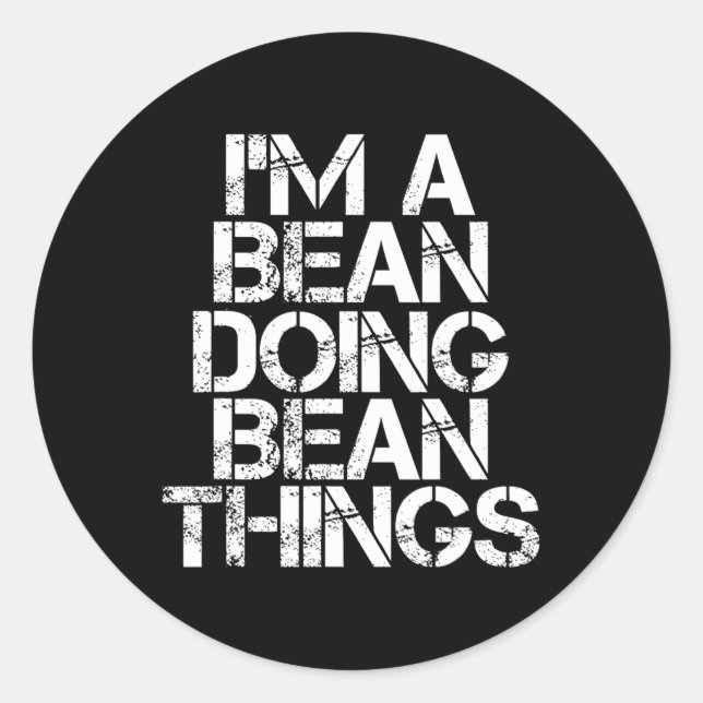 Adesivo Bean Funny Surname Family Tree Birthday Reunião Gi (Frente)