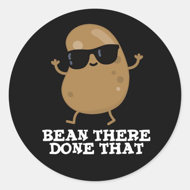 Adesivo Bean Lá Fez Aquele Bean Engraçado Pun Dark BG (Frente)