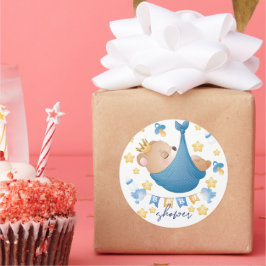 Adesivo Bear Chá de fraldas Azul