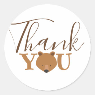 Adesivo Bear Face Obrigado