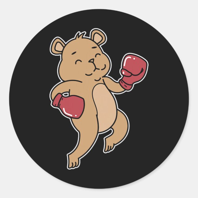Adesivo Bear faz boxing (Frente)